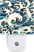 Vintage Sea Waves Dusk to Dawn Night Light, Auto Sensor Lamp Home Indoor by JOPOWIDE
