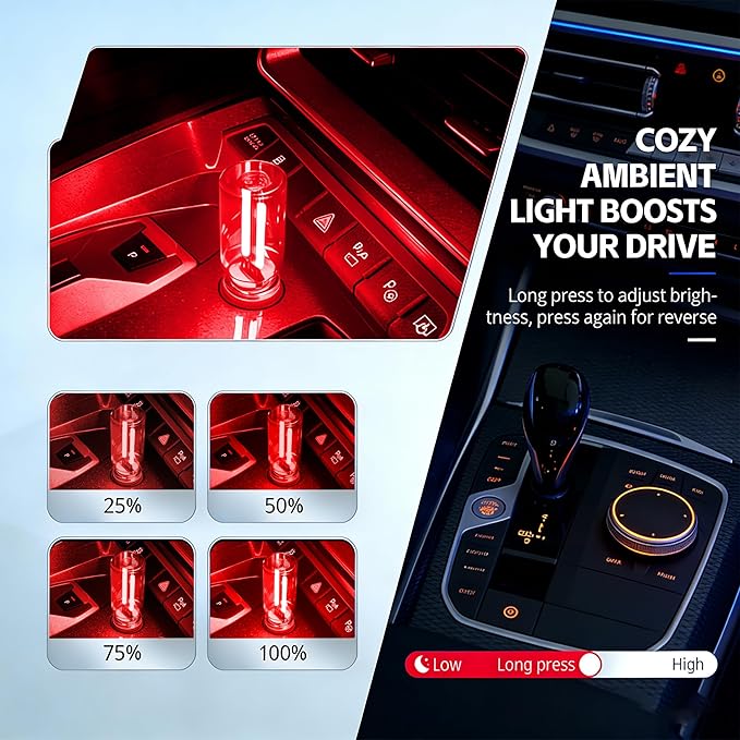 4 PCS Car USB Light Blub, Plug-in LED Ambient Lighting - Image 3