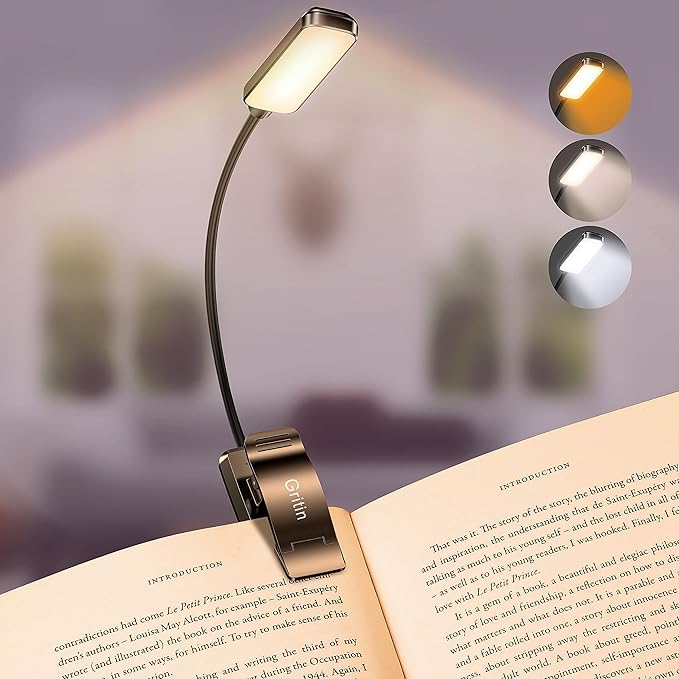 Gritin 9 LED Rechargeable Book Light by Gritin