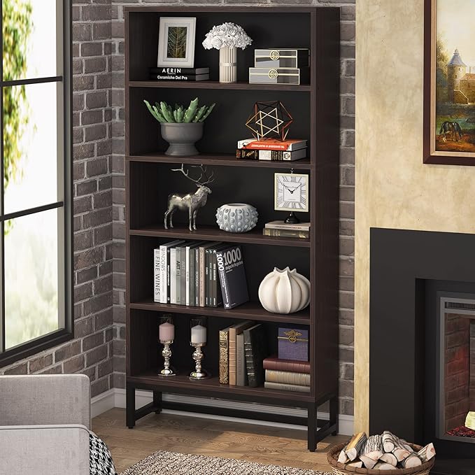 Tribesigns Tall Bookcase and Bookshelf, 70.8” Large Bookcases Organizer - Image 6