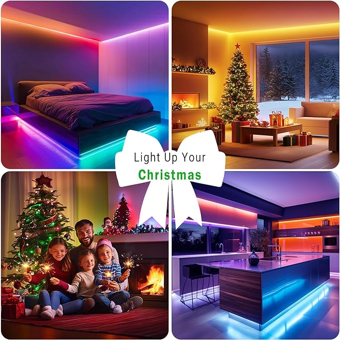 DAYBETTER LED Lights for Bedroom 132ft, Music Sync Color Changing Strip Lights - Image 5