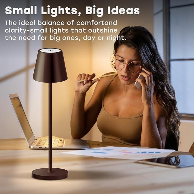 2 Pack Cordless Table Lamp, Portable LED Desk Lamp, 5200mAh Battery Operated - Image 7