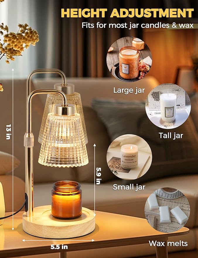 Candle Warmer Lamp with Timer Dimmable, Birthday Gifts - Image 5
