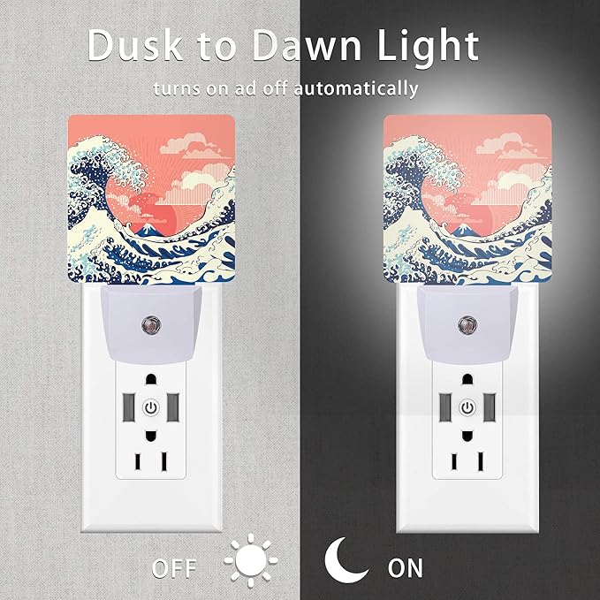Waves Night Light, Great Waves Plug into Wall Night Lights 0.5W Sleep Friendly - Image 3