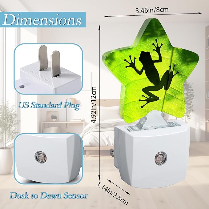 Frog Plug-in Night Light with Dusk-to-Dawn Sensor - Image 2