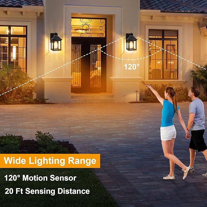 Solar Sconce Lights Outdoor Wall Mount Solar Porch Light Exterior Waterproof - Image 4