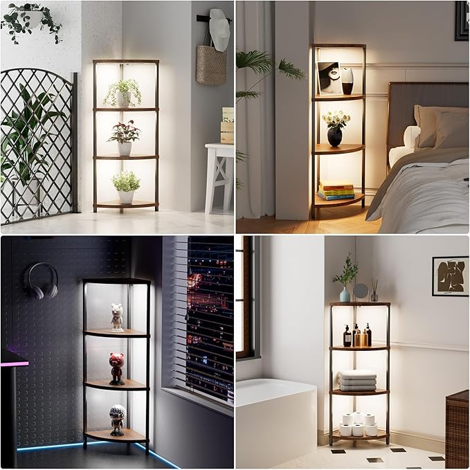 3-Pack Under Shelf Lighting for 4 Tier Corner Shelf Stand, Ultra-Bright 10 - Image 7