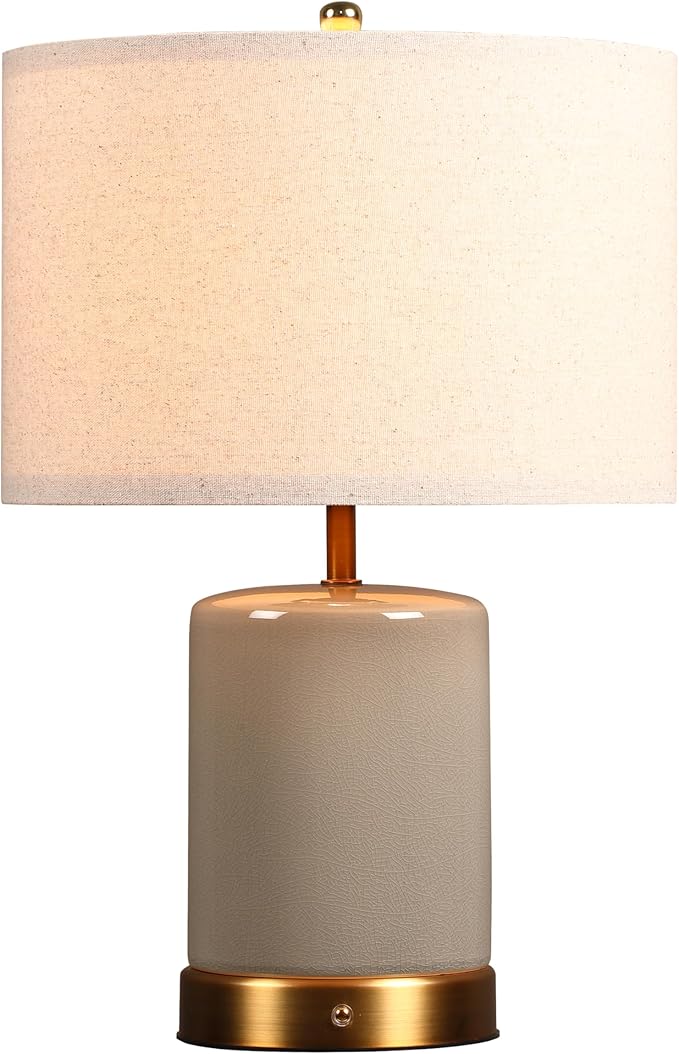 O’Bright Dune - Battery Powered Table Lamp, Rechargeable Cordless Ceramic Lamp by OBright