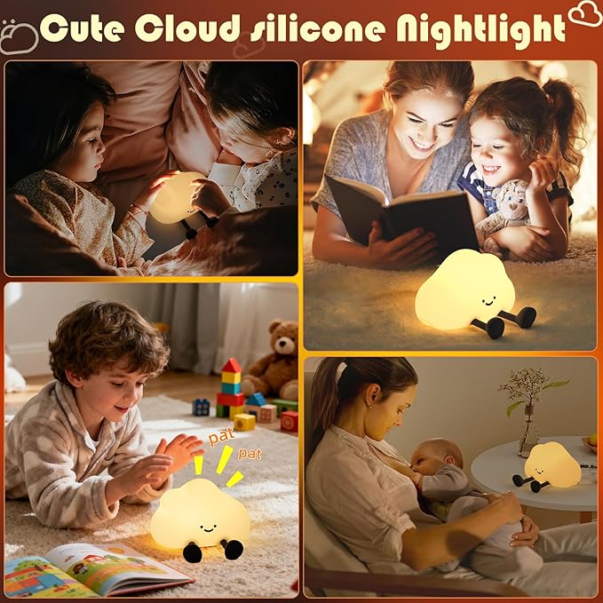 YISUN Cloud Night Light, Cute Silicone Nightlight - Image 6