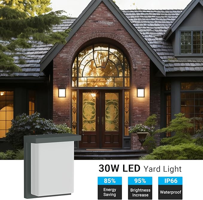 Tipace LED Wall Sconce Lights, 30W Modern Outdoor Light Fixture Wall Mount - Image 6