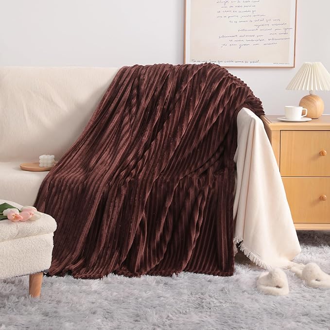 NTBAY Plush Flannel Twin Bed Blanket, 60X80 Inches Soft and Warm Lightweight - Image 5
