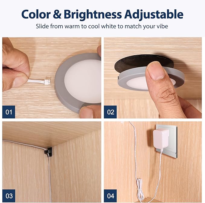 V4light LED Puck Lights, Smart Under Cabinet Lighting - Image 7