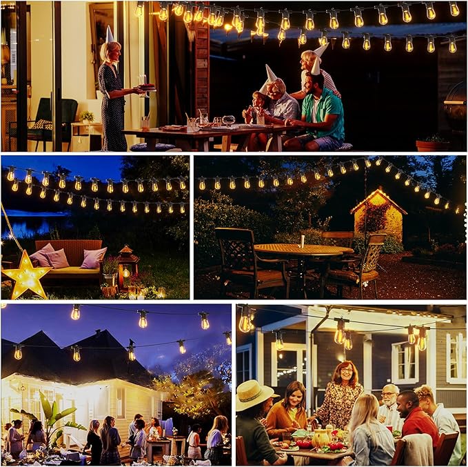 Outdoor String LED Patio Lights - 100Ft 30M Outside Waterproof Light - Image 8