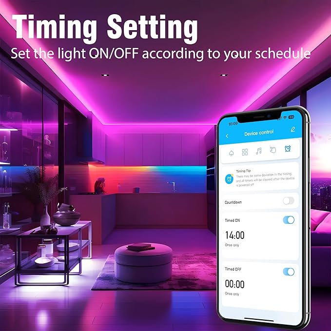 VOLIVO LED Strip Lights 25 FT, App Controlled Bluetooth Led Light Strips Sync - Image 4