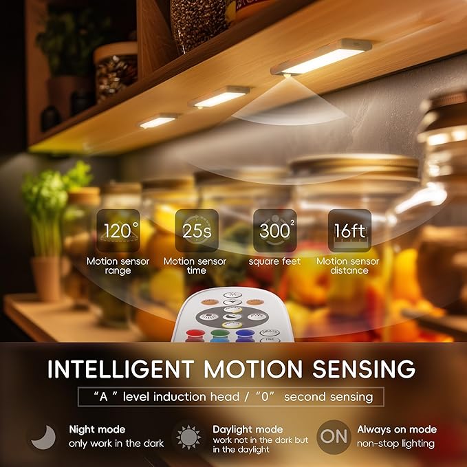 Under Cabinet Lights with Charging Station, 24LED Dimmable Rechargeable Motion - Image 5
