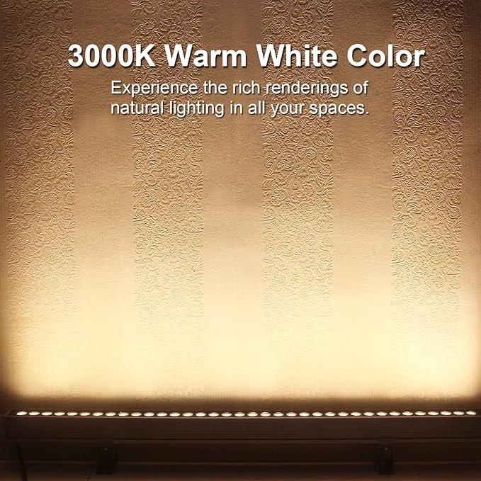 WLED Wall Washer Light 36W 3000K Warm White – 4500LM 40″ Linear LED Light Bar - Image 2
