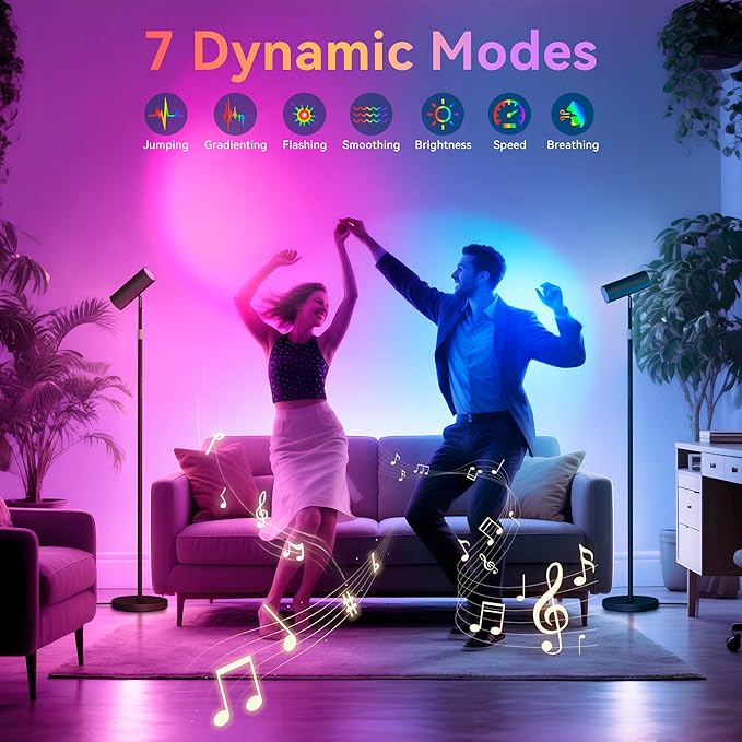 Spotlight Floor Lamp, Tall LED Standing Lamp - Image 3