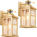 VIANIS 2 Pack Motion Sensor Outdoor Wall Lights, Modern Gold Exterior Garage by VIANISLIGHTING