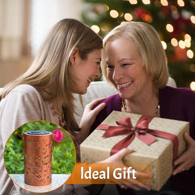Birthday Gifts for Women Mom Grandma, Sunflower Solar Lanterns Outdoor - Image 6