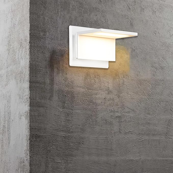 Wall Light Outdoor LED Wall Mount Lamp White Modern Wall Sconce Lighting - Image 5