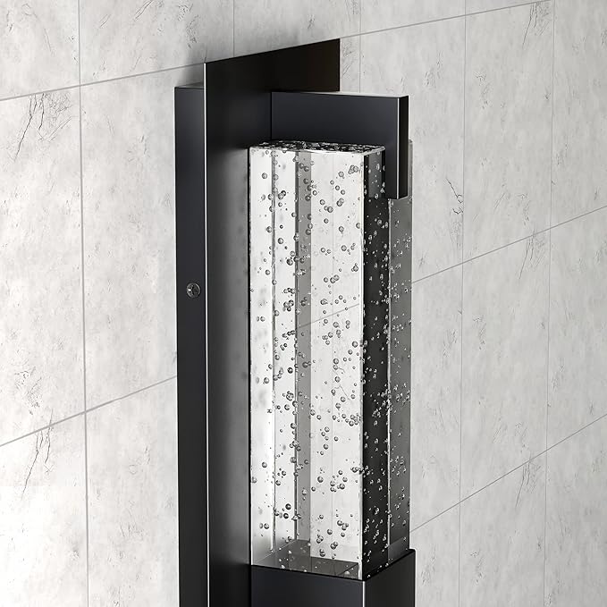 WOSHITU LED Wall Sconce Light: 19 Inch Black Modern Sconces Wall Lighting 3000K - Image 9