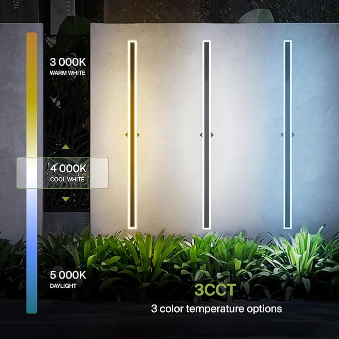 ASD LED 72" Long Wall Mount Light Fixture, Outdoor & Indoor Linear Sconce | 3CCT - Image 5