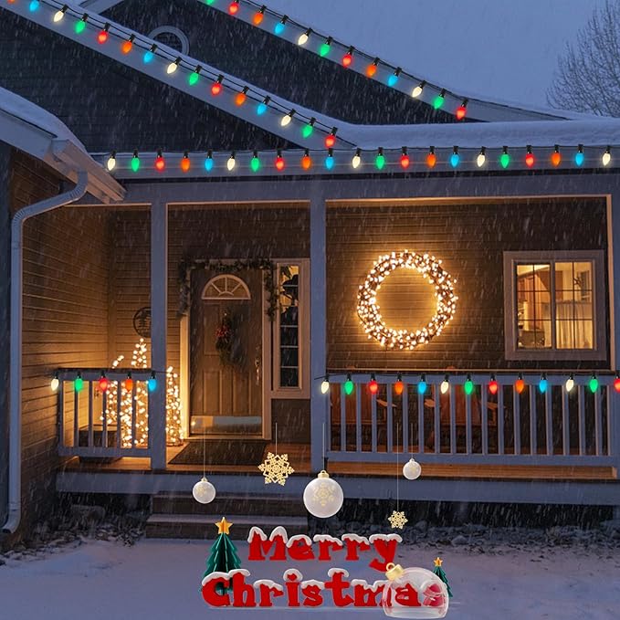 25 Pack C7 Christmas Replacement Bulbs, 5W Incandescent Night Light, C7/E12 - Image 5