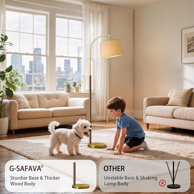63" Wood Floor Lamps for Living Room - Image 3