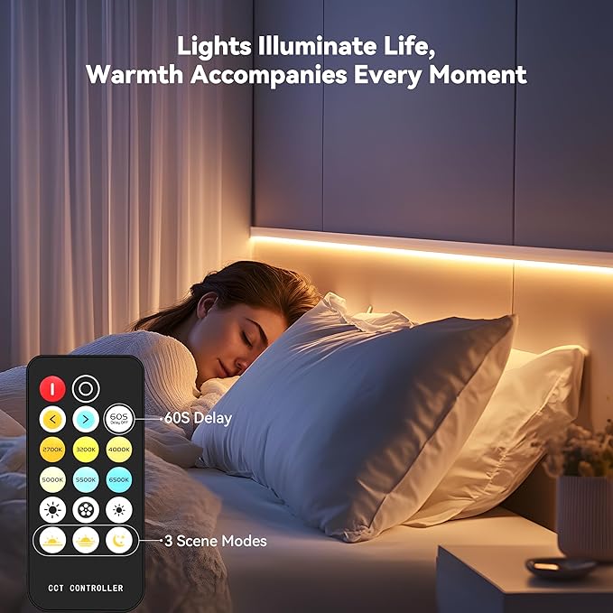PAUTIX COB LED Strip Light White CCT Tunable 1920LEDs Super Bright, 9.84ft - Image 4