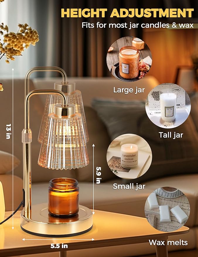 Candle Warmer Lamp with Timer Dimmable, Birthday Gifts - Image 5