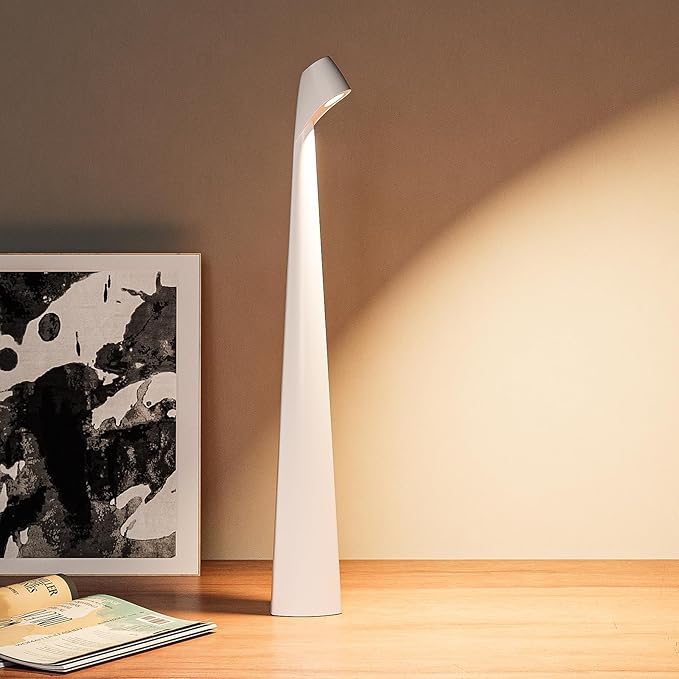 Portable LED Table Lamp 3-Levels Brightness, Rechargeable Battery Up to 48 by baishezhuan