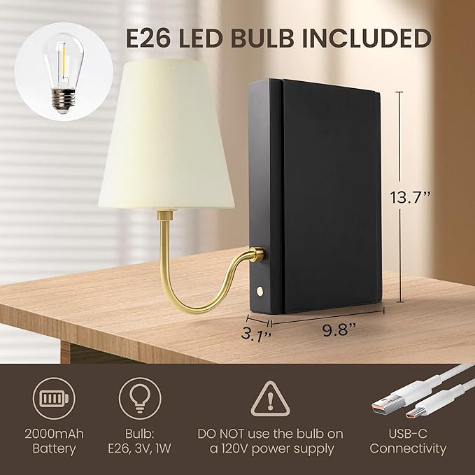 AELS Wooden Bookshelf Lamp - Image 2