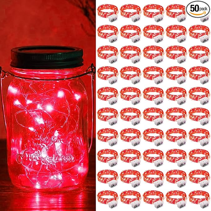 ZGWJ 50 Pack Fairy Lights Battery Operated, 7ft 20 Mini LED Fairy String Lights by ZGWJ