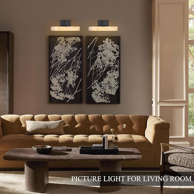 Alabaster Bathroom Vanity Light, 12in Modern Spanish Marble LED Bathroom Light - Image 7