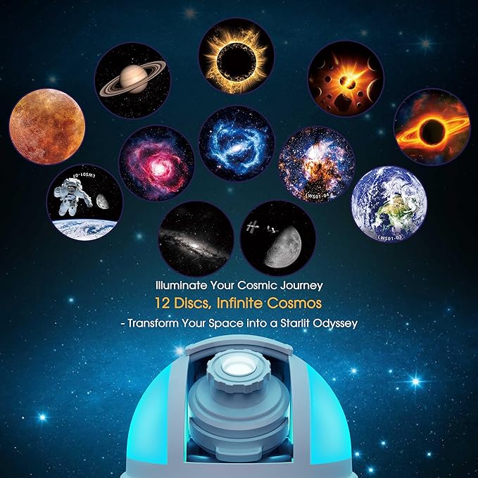 L LOHAS LED Galaxy Projector Night Light, 12 in 1 Star Projector Night Light - Image 7