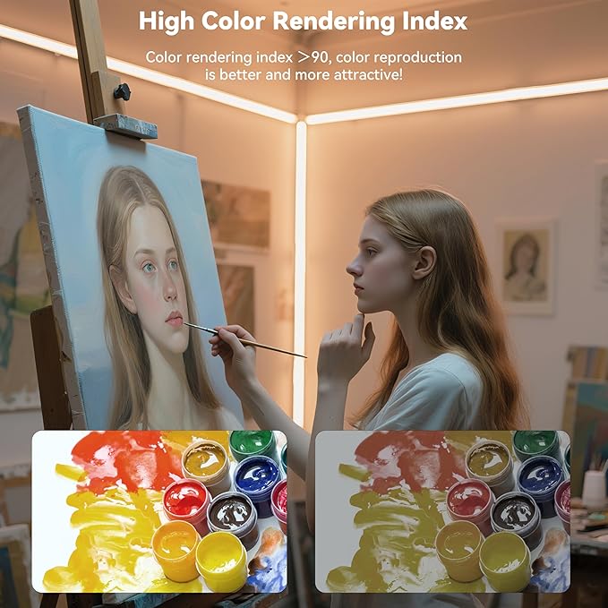 MIWISE COB LED Strip, 3000K Warm White 20ft/6.1m, Dimmable Super Bright 24V LED - Image 7