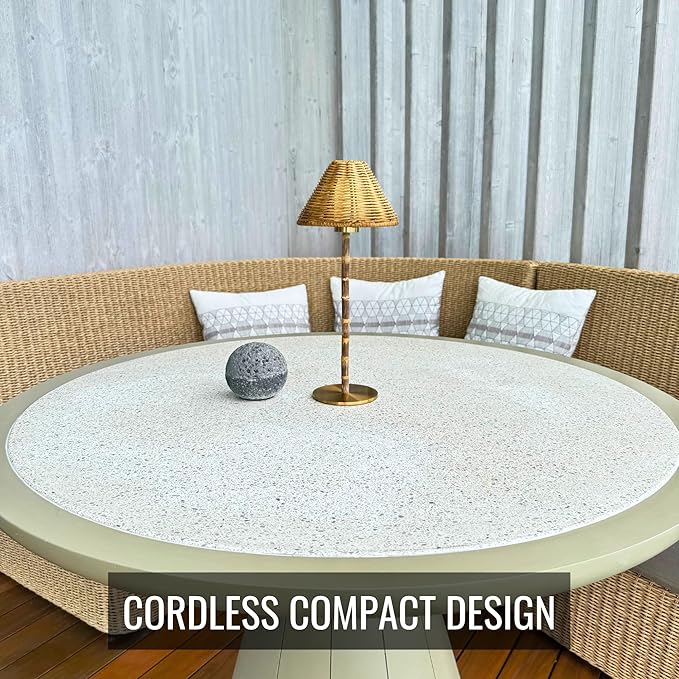 Bamboo Cordless LED Table Lamp – Rechargeable 24-Hour Battery, Dimmable Warm - Image 9