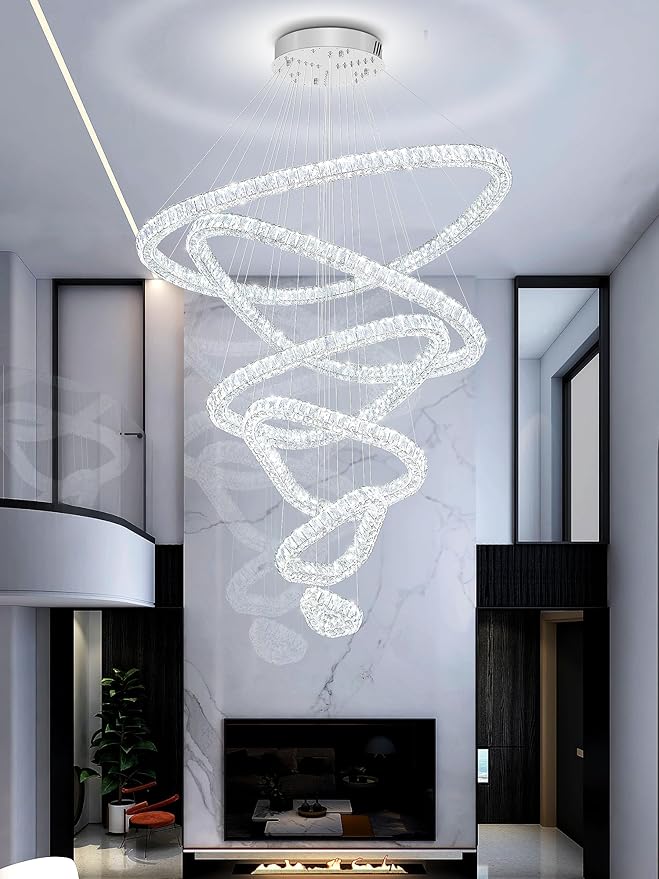 Flashing God Modern 6 Ring Crystal Chandeliers - Image 7