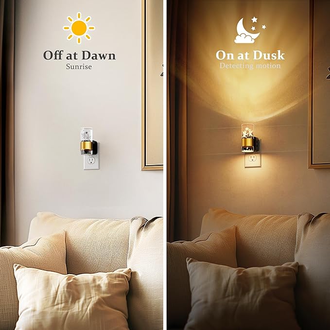 JandCase Night Lights Plug into Wall, Angel Night Light, 3000K+RGB 10-Color LED - Image 5