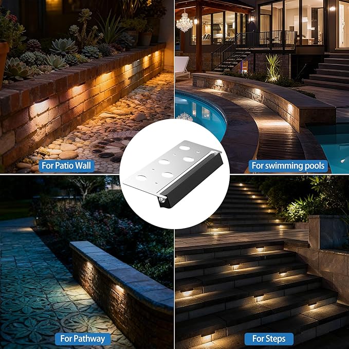 ZZXX 12W Retaining Wall Lights LED Hardscape Lighting Low Voltage Step Lights - Image 6