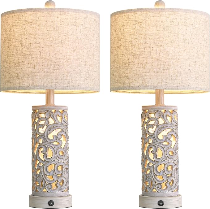 OYEARS Bedside Table Lamps Set of 2 - Image 9