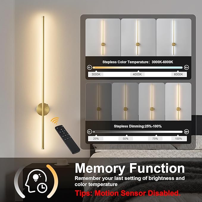 Motion Sensor Battery Operated Wall Sconce Set of Two - Image 6