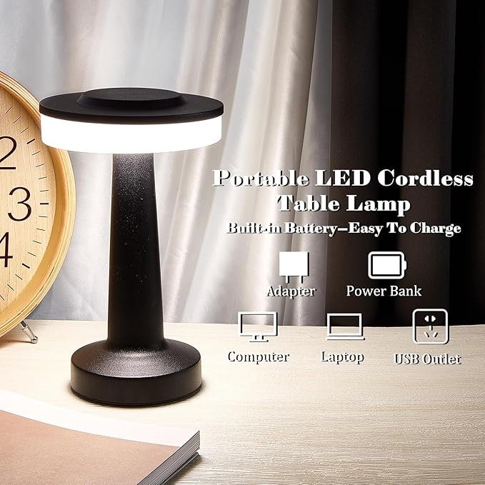 Riakrum 4 Pcs LED Portable Cordless Table Lamp - Image 3