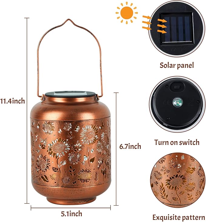 Solar Lanterns Outdoor Waterproof, Sunflower Gifts - Image 5