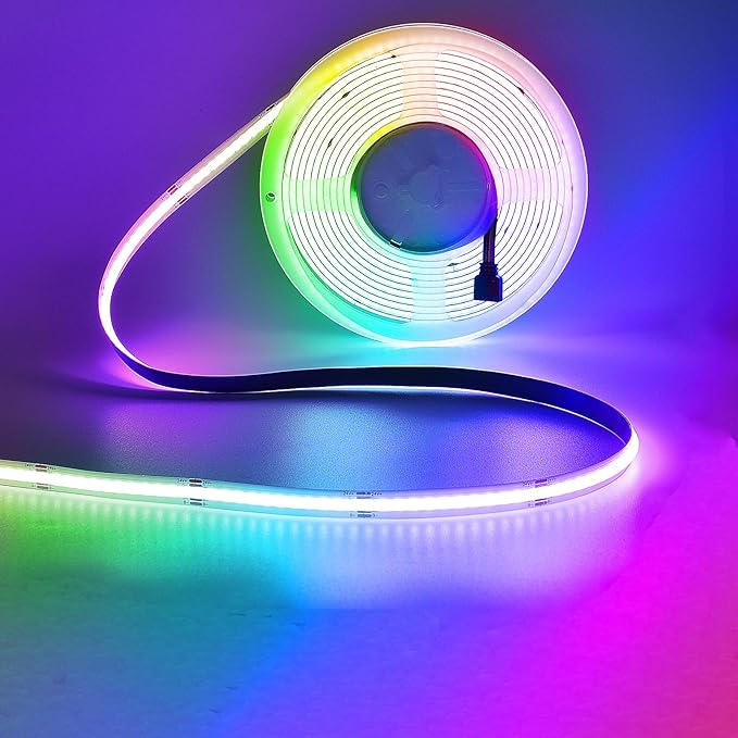 INDARUN RGB COB Led Strip Light 32.8ft, 5760 LEDs 10mm Width, Alexa Led Light by INDARUN