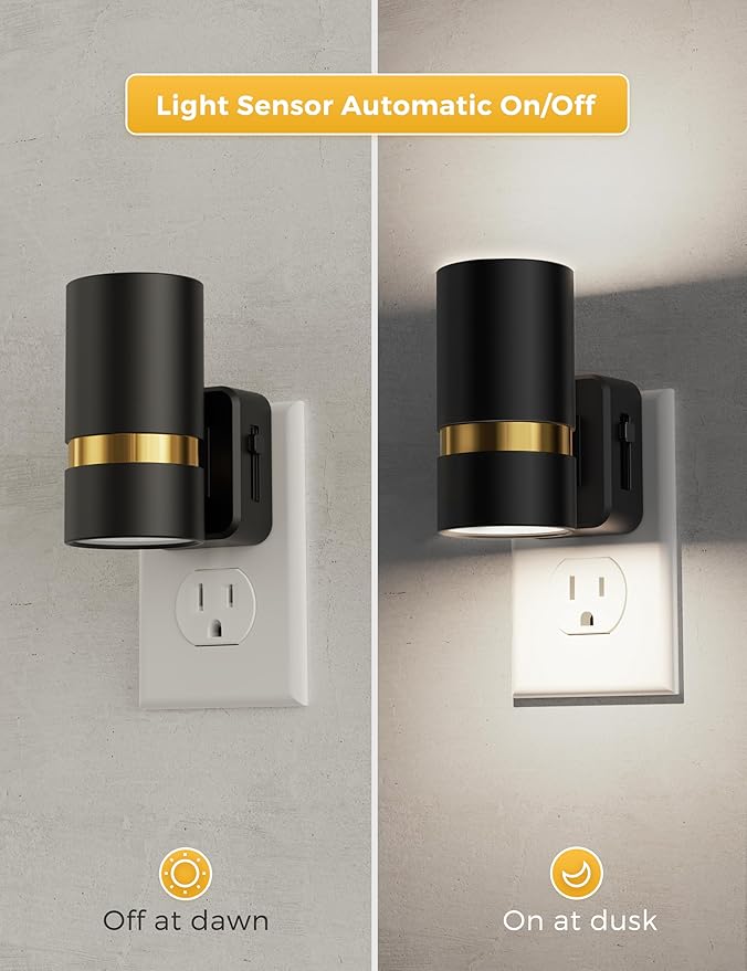 L LOHAS LED Night Lights Plug into Wall, Dusk to Dawn, Daylight White 5000K - Image 2