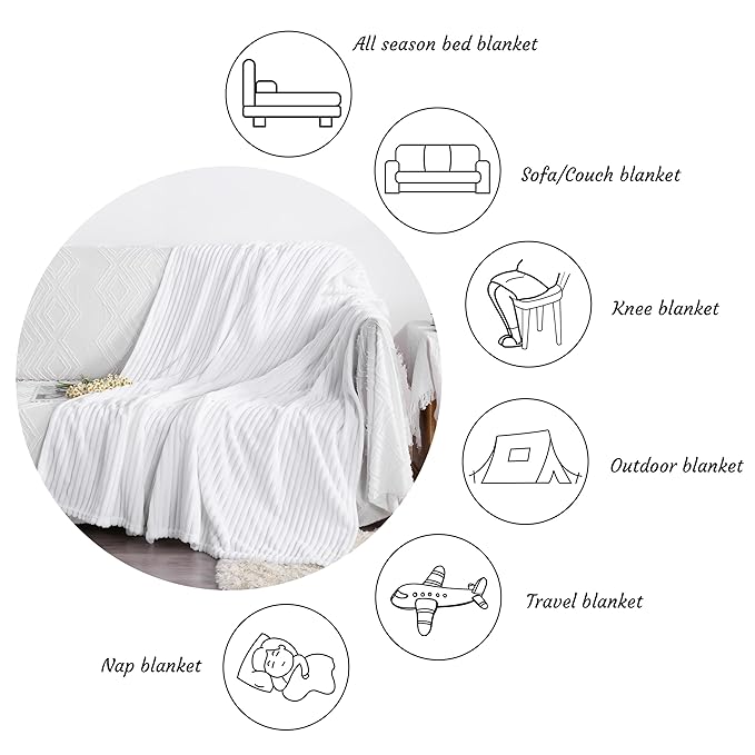 NTBAY Plush Flannel Twin Bed Blanket, 60X80 Inches Soft and Warm Lightweight - Image 5