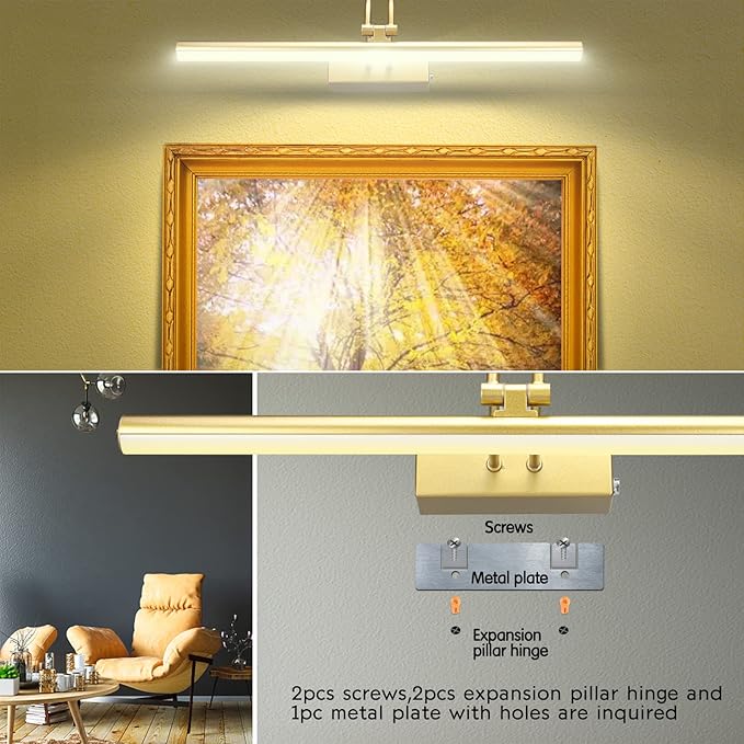 Picture Light, Picture Lights for Wall Cordless, Battery Wall Lights for - Image 7