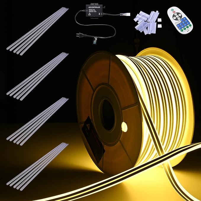 DELight 100FT Warm White Neon Rope Lights by DELight