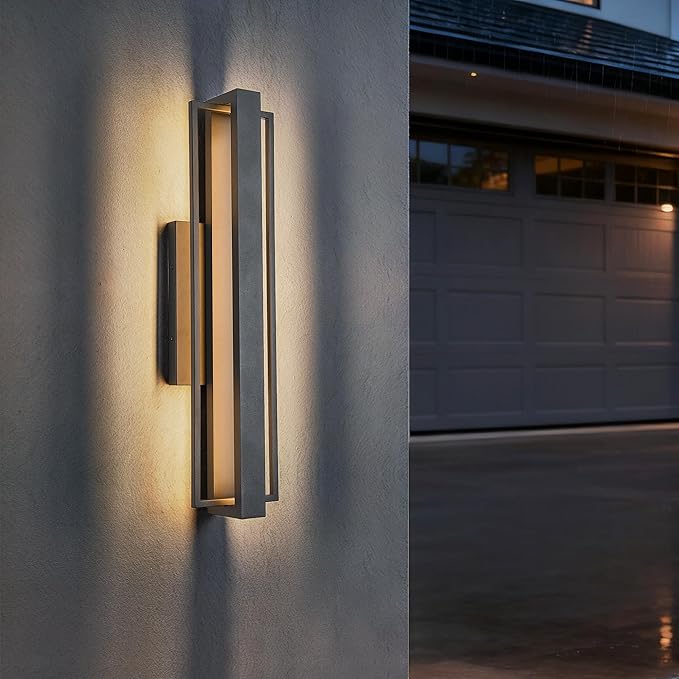 23-inch Modern Large Outdoor Waterproof LED Wall Light, Concealed Lighting - Image 2